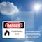 Signmission Flammable Gas Danger Sign, Plastic, 10in W x 7in L, 2PK OS-2PACK-DS-P-710-L-1233 - alternate 5